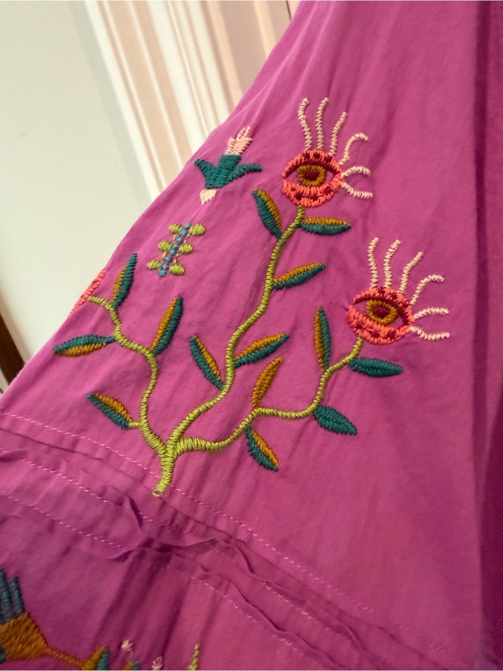Johnny Was Gabriella Pintuck Embroidered Blouse Size XL - Picture 9 of 16